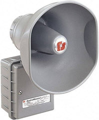 Federal Signal Corp - 15 Max Watt, Oval Aluminum Standard Horn and Speaker - Weather and Waterproof, 8-1/4 Inch Deep, Includes 25, 70 Volt Transformer - Apex Tool & Supply
