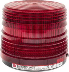 Federal Signal Corp - 12 VDC, 3R NEMA Rated, Strobe Tube, Red, Strobe Light - 80 Flashes per min, 5-1/2 Inch Diameter, 5-1/16 Inch High, IP66 Ingress Rating, Surface Mount - Apex Tool & Supply