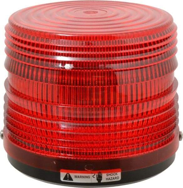 Federal Signal Corp - 24 VDC, 3R NEMA Rated, Strobe Tube, Red, Strobe Light - 80 Flashes per min, 5-1/2 Inch Diameter, 5-1/16 Inch High, IP66 Ingress Rating, Surface Mount - Apex Tool & Supply