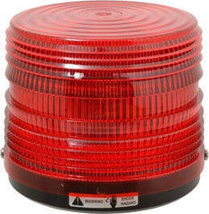Federal Signal Corp - 24 VDC, 3R NEMA Rated, Strobe Tube, Red, Strobe Light - 80 Flashes per min, 5-1/2 Inch Diameter, 5-1/16 Inch High, IP66 Ingress Rating, Surface Mount - Apex Tool & Supply