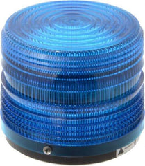 Federal Signal Corp - 24 VDC, 3R NEMA Rated, Strobe Tube, Blue, Strobe Light - 80 Flashes per min, 5-1/2 Inch Diameter, 5-1/16 Inch High, IP66 Ingress Rating, Surface Mount - Apex Tool & Supply