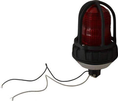 Federal Signal Corp - 120 VAC, 4X NEMA Rated, Strobe Tube, Red, Strobe Light - 80 Flashes per min, 3/4 Inch Pipe, 5-1/2 Inch Diameter, 9-1/4 Inch High, IP66 Ingress Rating, Pipe Mount - Apex Tool & Supply