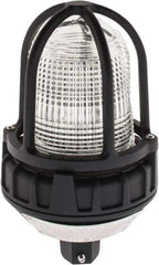 Federal Signal Corp - 120 VAC, 4X NEMA Rated, Strobe Tube, Clear, Strobe Light - 80 Flashes per min, 3/4 Inch Pipe, 5-1/2 Inch Diameter, 9-1/4 Inch High, IP66 Ingress Rating, Pipe Mount - Apex Tool & Supply