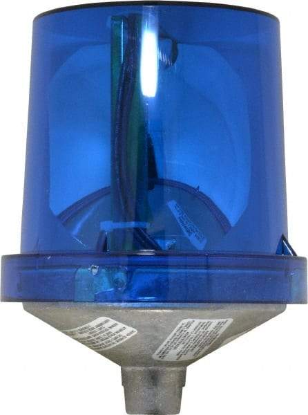 Federal Signal Corp - 4X NEMA Rated, 120 VAC, 0.22 Amp, 25 Watt, Rotating Beacon Incandescent Light - 1/2 Inch Mounted Size x Pipe Mounted, 7-1/4 Inch High, 5-1/2 Inch Diameter, 90 Flashes per min, Includes Lamp - Apex Tool & Supply