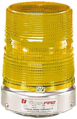 Federal Signal Corp - 120 VAC, 3R NEMA Rated, Strobe Tube, Amber, Double Flash Strobe Light - 80 Flashes per min, 1/2 Inch Pipe, 5-11/16 Inch Diameter, 8-1/2 Inch High, IP45 Ingress Rating, Pipe Mount - Apex Tool & Supply