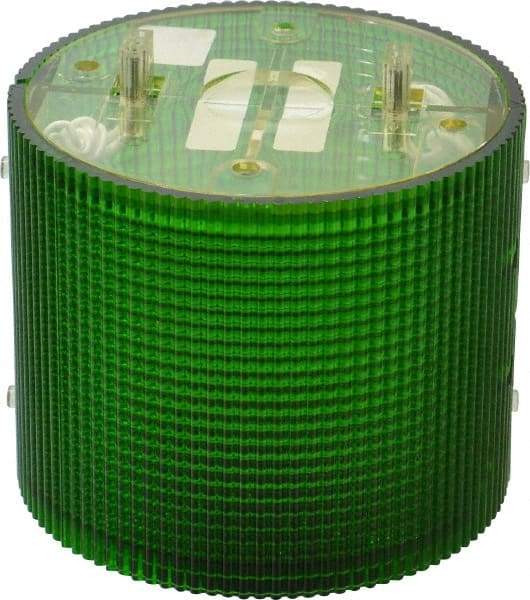 Federal Signal Corp - Incandescent Lamp, Green, Flashing and Steady, Stackable Tower Light Module - 120 VAC, 0.13 Amp, 1 NEMA Rated, Base Mount - Apex Tool & Supply