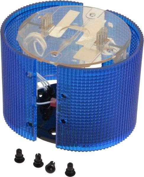 Federal Signal Corp - Incandescent Lamp, Blue, Flashing and Steady, Stackable Tower Light Module - 120 VAC, 0.13 Amp, 1 NEMA Rated, Base Mount - Apex Tool & Supply