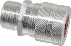 Hubbell Wiring Device-Kellems - 4.7 to 6.3mm Capacity, Liquidtight, Straight Strain Relief Cord Grip - 1/2 NPT Thread, Aluminum - Apex Tool & Supply