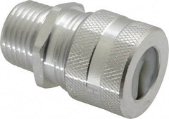 Hubbell Wiring Device-Kellems - 6.3 to 9.7mm Capacity, Liquidtight, Straight Strain Relief Cord Grip - 1/2 NPT Thread, Aluminum - Apex Tool & Supply