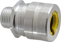 Hubbell Wiring Device-Kellems - 15.9 to 19mm Capacity, Liquidtight, Straight Strain Relief Cord Grip - 1/2 NPT Thread, Aluminum - Apex Tool & Supply