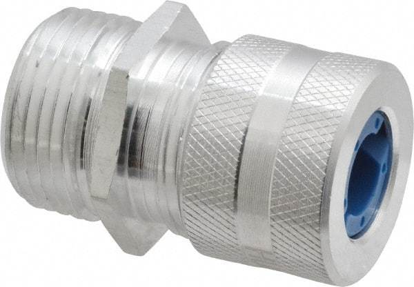 Hubbell Wiring Device-Kellems - 9.7 to 12.7mm Capacity, Liquidtight, Straight Strain Relief Cord Grip - 3/4 NPT Thread, Aluminum - Apex Tool & Supply