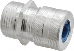 Hubbell Wiring Device-Kellems - 9.7 to 12.7mm Capacity, Liquidtight, Straight Strain Relief Cord Grip - 3/4 NPT Thread, Aluminum - Apex Tool & Supply