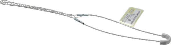 Hubbell Wiring Device-Kellems - 0.43 to 0.56 Inch Cable Diameter, Galvanized Steel, Single Loop Support Grip - 10-3/4 Inch Long, 550 Lb. Breaking Strength, 4-3/4 Inch Mesh Length - Apex Tool & Supply