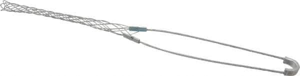 Hubbell Wiring Device-Kellems - 0.56 to 0.73 Inch Cable Diameter, Galvanized Steel, Single Loop Support Grip - 13 Inch Long, 1,000 Lb. Breaking Strength, 6 Inch Mesh Length - Apex Tool & Supply