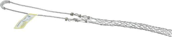 Hubbell Wiring Device-Kellems - 0.73 to 0.85 Inch Cable Diameter, Galvanized Steel, Single Loop Support Grip - 13-3/4 Inch Long, 1,400 Lb. Breaking Strength, 6-3/4 Inch Mesh Length - Apex Tool & Supply