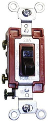 Hubbell Wiring Device-Kellems - 3 Pole, 120 to 277 VAC, 20 Amp, Commercial Grade, Toggle, Wall and Dimmer Light Switch - 4.06 Inch Wide x 103.2 mm High - Apex Tool & Supply
