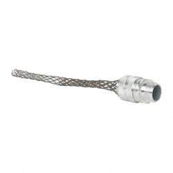 Hubbell Wiring Device-Kellems - 16 to 19.1mm Capacity, Liquidtight, Straight Strain Relief Cord Grip - 3/4 NPT Thread, 7.755" Long, Aluminum - Apex Tool & Supply