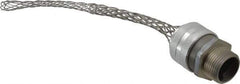 Hubbell Wiring Device-Kellems - 16 to 19.1mm Capacity, Liquidtight, Straight Strain Relief Cord Grip - 1 NPT Thread, 7.865" Long, Aluminum - Apex Tool & Supply