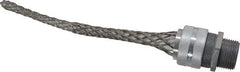 Hubbell Wiring Device-Kellems - 19 to 22.4mm Capacity, Liquidtight, Straight Strain Relief Cord Grip - 1 NPT Thread, 8.065" Long, Aluminum - Apex Tool & Supply