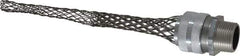 Hubbell Wiring Device-Kellems - 22.4 to 25.4mm Capacity, Liquidtight, Straight Strain Relief Cord Grip - 1 NPT Thread, 8.265" Long, Aluminum - Apex Tool & Supply
