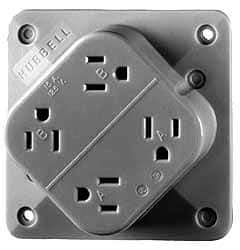 Hubbell Wiring Device-Kellems - Brown Adapter Plate - For Use With 1-and 2-Gang Device Boxes - Apex Tool & Supply