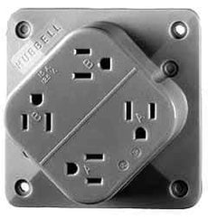 Hubbell Wiring Device-Kellems - Brown Adapter Plate - For Use With 1-and 2-Gang Device Boxes - Apex Tool & Supply