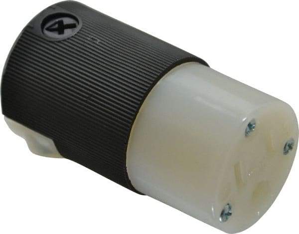Hubbell Wiring Device-Kellems - 125 VAC, 15 Amp, 5-15R NEMA, Straight, Self Grounding, Hospital Grade Connector - 2 Pole, 3 Wire, 1 Phase, 1/2 hp, Nylon, Black, White - Apex Tool & Supply