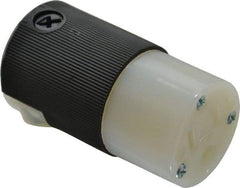 Hubbell Wiring Device-Kellems - 125 VAC, 15 Amp, 5-15R NEMA, Straight, Self Grounding, Hospital Grade Connector - 2 Pole, 3 Wire, 1 Phase, 1/2 hp, Nylon, Black, White - Apex Tool & Supply