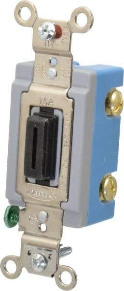 Hubbell Wiring Device-Kellems - 1 Pole, 120 to 277 VAC, 15 Amp, Industrial Grade, Key Lock, Wall and Dimmer Light Switch - 1-5/16 Inch Wide x 4-1/16 Inch High - Apex Tool & Supply