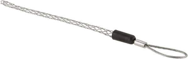 Hubbell Wiring Device-Kellems - Flexible Eye, Single Weave Mesh, Steel Wire Pulling Grip - 4-1/4" Mesh, 1/4 to 0.37" Cable Diam - Apex Tool & Supply