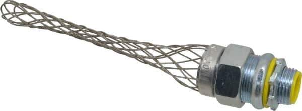 Hubbell Wiring Device-Kellems - 0.32 to 0.43" Cable Capacity, Liquidtight, Straight Strain Relief Cord Grip - 1/2 NPT Thread, 3-1/2" Long, Steel - Apex Tool & Supply