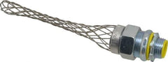 Hubbell Wiring Device-Kellems - 0.32 to 0.43" Cable Capacity, Liquidtight, Straight Strain Relief Cord Grip - 1/2 NPT Thread, 3-1/2" Long, Steel - Apex Tool & Supply