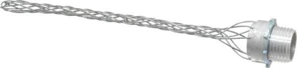 Hubbell Wiring Device-Kellems - 10.9 to 13.7mm Capacity, Dust-tight, Straight Strain Relief Cord Grip - 1/2 NPT Thread, 4-3/4" Long, Aluminum - Apex Tool & Supply