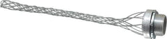 Hubbell Wiring Device-Kellems - 13.7 to 18.5mm Capacity, Dust-tight, Straight Strain Relief Cord Grip - 3/4 NPT Thread, 6-1/2" Long, Aluminum - Apex Tool & Supply