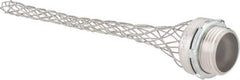 Hubbell Wiring Device-Kellems - 1.85 to 2.46mm Capacity, Dust-tight, Straight Strain Relief Cord Grip - 1 NPT Thread, 7" Long, Aluminum - Apex Tool & Supply