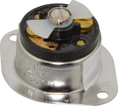Hubbell Wiring Device-Kellems - 125/250 VAC, 15 Amp, ML-2R NEMA, Ungrounded Inlet - 3 Poles, 3 Wire, Male End, Black, Steel - Apex Tool & Supply