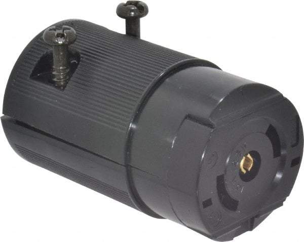 Hubbell Wiring Device-Kellems - 125 VAC, 15 Amp, ML-2R Configuration, Industrial Grade, Self Grounding Connector - 1 Phase, 2 Poles, IP20, 0.3 to 0.43 Inch Cord Diameter - Apex Tool & Supply