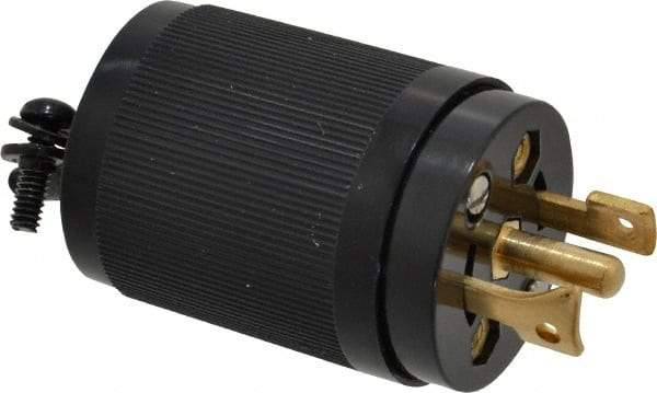 Hubbell Wiring Device-Kellems - 125/250 VAC, 15 Amp, ML-3P Configuration, Industrial Grade, Ungrounded Plug - 3 Phase, 3 Poles, IP20, 0.281 to 0.421 Inch Cord Diameter - Apex Tool & Supply