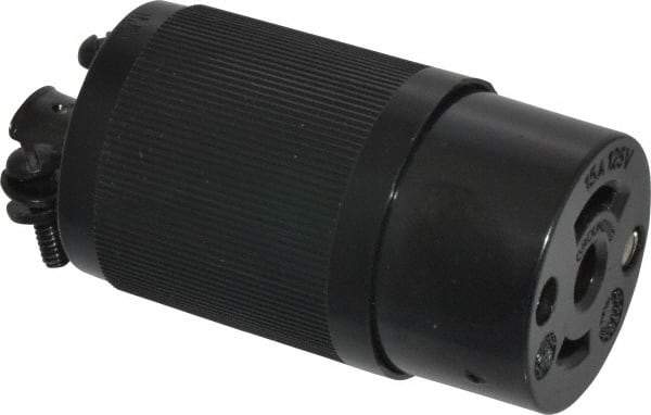 Hubbell Wiring Device-Kellems - 125 VAC, 15 Amp, ML-2R Configuration, Industrial Grade, Self Grounding Connector - 1 Phase, 2 Poles, IP20, 0.281 to 0.421 Inch Cord Diameter - Apex Tool & Supply