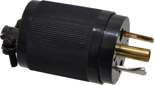Hubbell Wiring Device-Kellems - 125 VAC, 15 Amp, ML-2P Configuration, Industrial Grade, Self Grounding Plug - 1 Phase, 2 Poles, IP20, 0.281 to 0.421 Inch Cord Diameter - Apex Tool & Supply