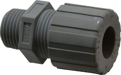 Hubbell Wiring Device-Kellems - 4.7 to 6.3mm Capacity, Liquidtight, Straight Strain Relief Cord Grip - 1/2 NPT Thread, Nylon - Apex Tool & Supply
