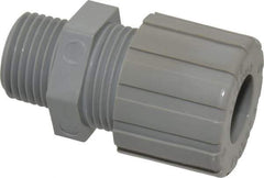 Hubbell Wiring Device-Kellems - 9.7 to 12.7mm Capacity, Liquidtight, Straight Strain Relief Cord Grip - 1/2 NPT Thread, Nylon - Apex Tool & Supply