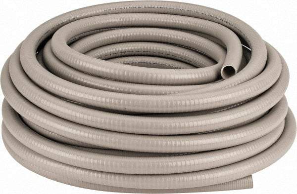 Hubbell Wiring Device-Kellems - 3/4" Trade Size, 100' Long, Flexible Liquidtight Conduit - PVC, 21.1mm ID, Gray - Apex Tool & Supply