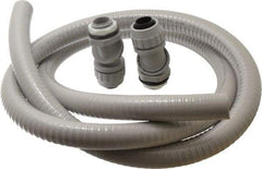 Hubbell Wiring Device-Kellems - 3/4" Trade Size, 6' Long, Flexible Liquidtight Conduit - PVC, 27.8mm ID, Gray - Apex Tool & Supply