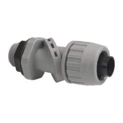 Hubbell Wiring Device-Kellems - 1/2" Trade, Thermoplastic Push In Flexible Liquidtight Conduit Connector - Noninsulated - Apex Tool & Supply