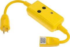 Hubbell Wiring Device-Kellems - 1 Outlet, 125 Volt, 15 Amp Rating, 4 to 6mA Max Surge, Floor, Industrial GFCI - 1-1/2 Ft. Long Cord, 5-15R NEMA Configuration, Plastic Housing - Apex Tool & Supply