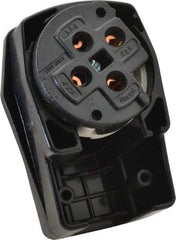 Hubbell Wiring Device-Kellems - 250 VAC, 50 Amp, 15-50P NEMA, Angled, Self Grounding, Commercial, Industrial Grade Plug - 3 Pole, 4 Wire, 3 Phase, 7-1/2 hp, Nylon, Black, White - Apex Tool & Supply