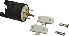 Hubbell Wiring Device-Kellems - 125/250 VAC, 50 Amp, 14-50P NEMA, Straight, Self Grounding, Commercial, Industrial Grade Plug - 3 Pole, 4 Wire, 1 Phase, 3 hp, Nylon, Black, White - Apex Tool & Supply