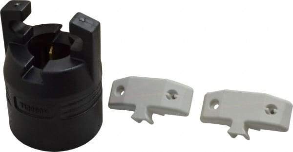 Hubbell Wiring Device-Kellems - 125/250 VAC, 50 Amp, 10-50P NEMA, Straight, Ungrounded, Commercial, Industrial Grade Plug - 3 Pole, 3 Wire, 1 Phase, 3 hp, Nylon, Black, White - Apex Tool & Supply