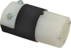 Hubbell Wiring Device-Kellems - 250 VAC, 15 Amp, 6-15R NEMA, Straight, Self Grounding, Commercial, Industrial Grade Connector - 2 Pole, 3 Wire, 1 Phase, 2 hp, Nylon, Black, White - Apex Tool & Supply